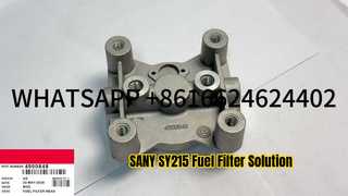 ]SANY SY215 हुंडई R215 4990848 कमिन एस 6BT इंजन के लिए एक्स्कवेटर ईंधन फिल्टर बेस