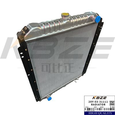 KBZE 20Y-03-31111 20Y0331111 KOMATSU S6D102E ENGINE RADIATOR ASSY FOR PC200-7 PC210-7 PC230 EXCAVATOR