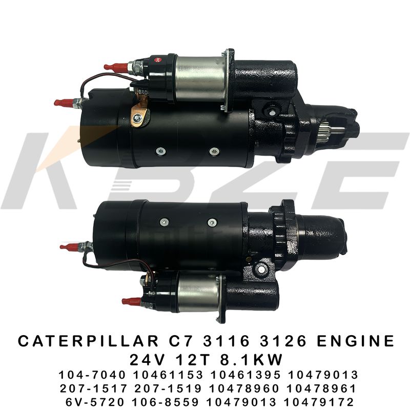 6V-5720 106-8559 CAT C7 3116 3126 ENGINE 24V 12T 8.1KW STARTER MOTOR 104-7040 10461153 10461395 207-1517 207-1519 FOR E320 E322 E325 EXCAVATOR