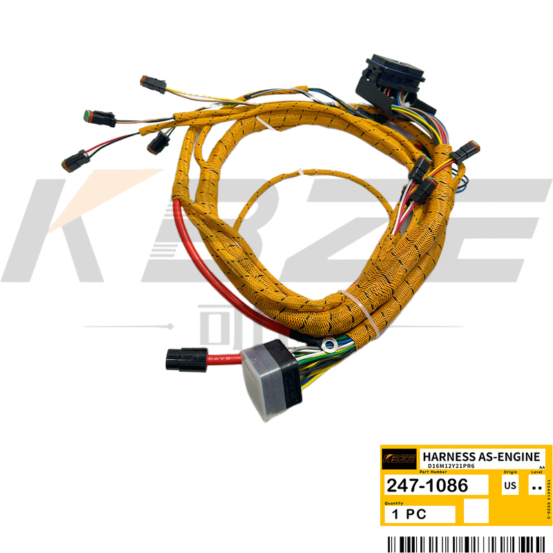 KBZE 2471086 247-1086 CAT C7 WIRING HARNESS ASSEMBLY-ENGINE 950H 962H LOADER
