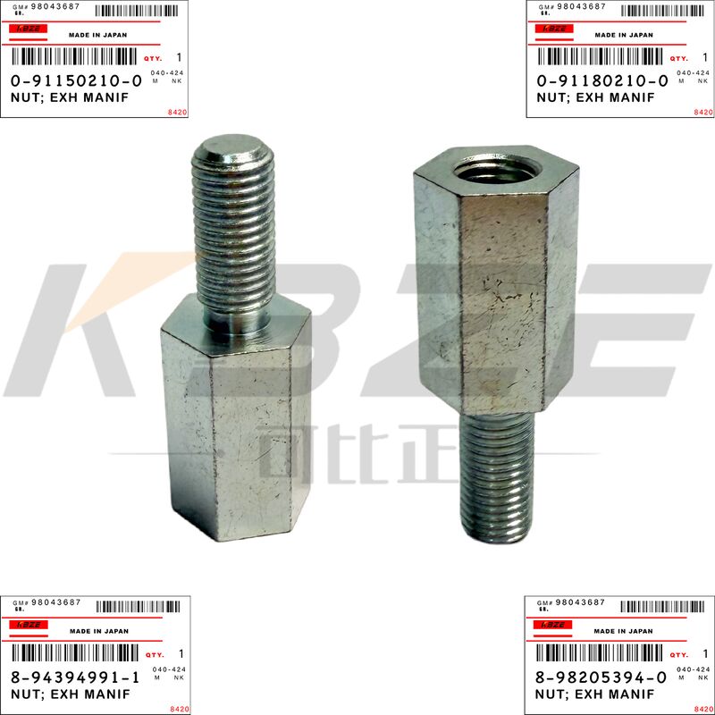HITACHI ZX330 ZX350 ZX500 8-94394991-1 8-98205394-0 ISUZU 6HK1 EXHAUST MANIFOLD NUT 0-91150210-0 0-91180210-0