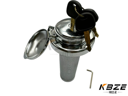 HYUNDAI DAEWOO मिनी उत्खनन विरोधी चोरी ईंधन टैंक ढक्कन के साथ 2 कुंजी R / DH55 उत्खनन के लिए प्रतिस्थापन