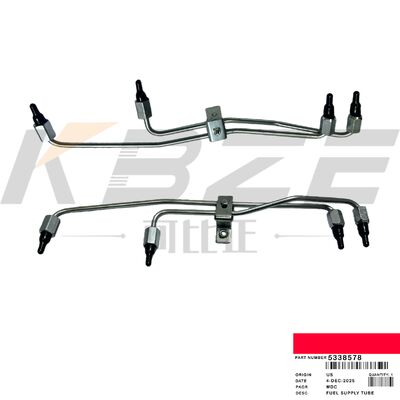 KBZE ब्रांड 5338578 ईंधन आपूर्ति ट्यूब कम मिनट में ISL9.5 QSL9.3 QSC8.3 इंजन खुदाई के लिए फिट बैठता है